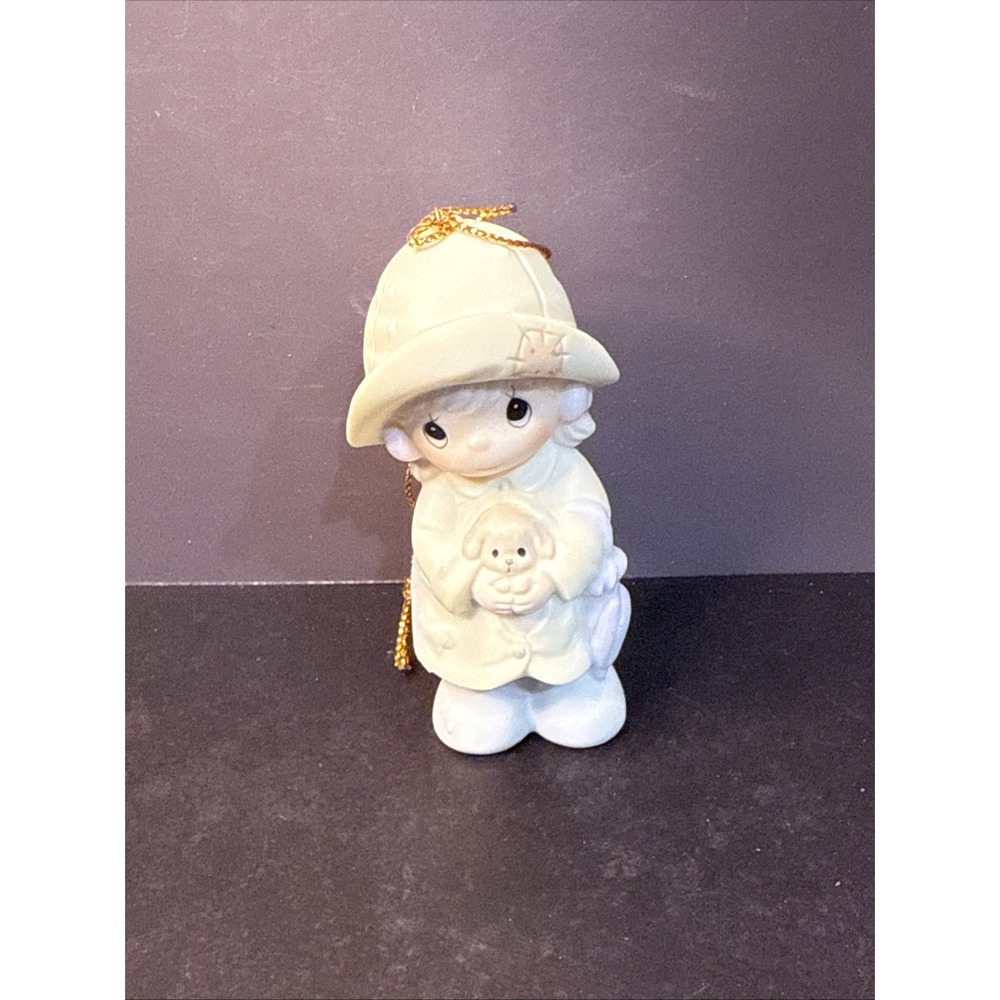 1993 PRECIOUS MOMENTS CHRISTMAS ORNAMENT AN EVENT FOR ALL SEASONS (GIRL, PUPPY)